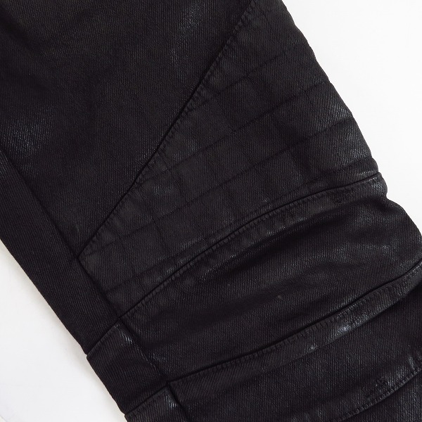 実際に弊社で買取させて頂いたBALMAIN×H&M/バルマン×エイチアンドエム コーティングバイカーデニムパンツ/US30の画像 8枚目