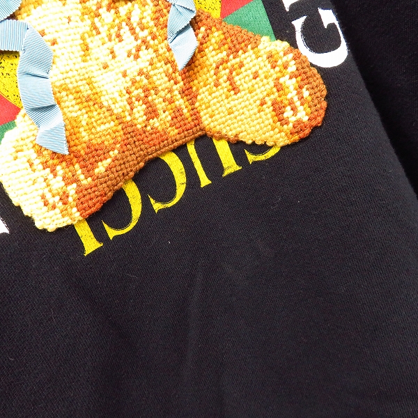 実際に弊社で買取させて頂いたGUCCI/グッチ 2018クルーズコレクション テディベア クルーネック スウェットトレーナー 489677X9N17/Sの画像 6枚目