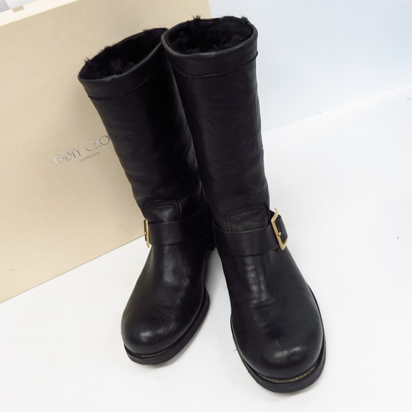 実際に弊社で買取させて頂いたJimmy Choo/ジミーチュウ レザーエンジニアブーツ/37.5