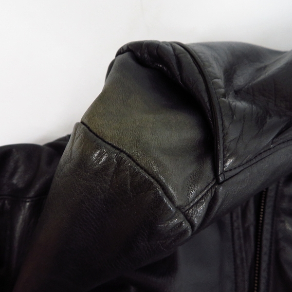 実際に弊社で買取させて頂いたLITHIUM HOMME/リチウムオム カウレザー シングル ライダース ジャケット LH28-0104/46の画像 5枚目