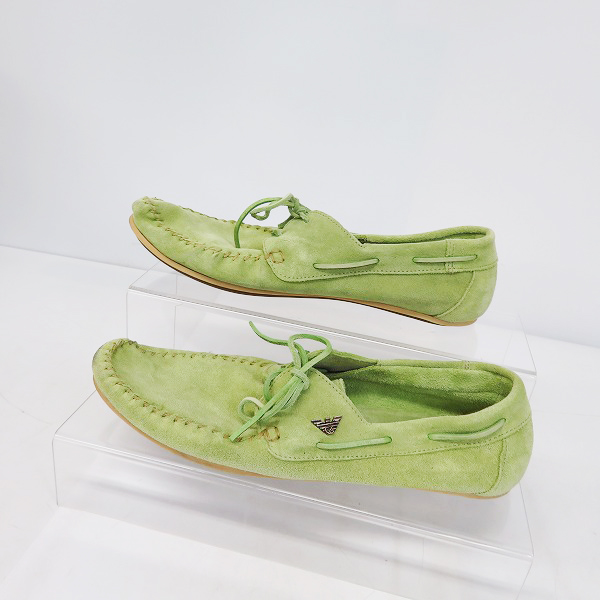 実際に弊社で買取させて頂いたARMANI JEANS/アルマーニジーンズ モカシン イーグルプレート スウェードレザー デッキシューズ/42の画像 3枚目