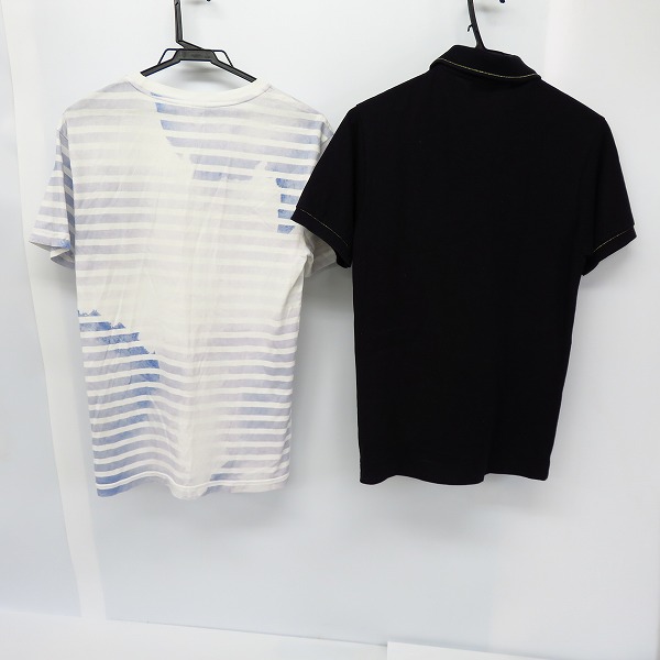 実際に弊社で買取させて頂いたLACOSTE/ラコステ ラメ入りポロシャツ/ボーダー柄Ｔシャツ 2/2点セットの画像 1枚目