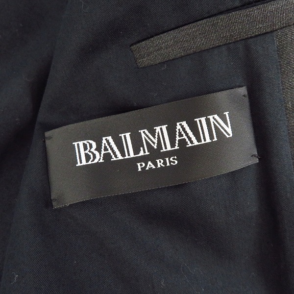 実際に弊社で買取させて頂いたBALMAIN/バルマン テーラードジャケット グレー 48の画像 2枚目
