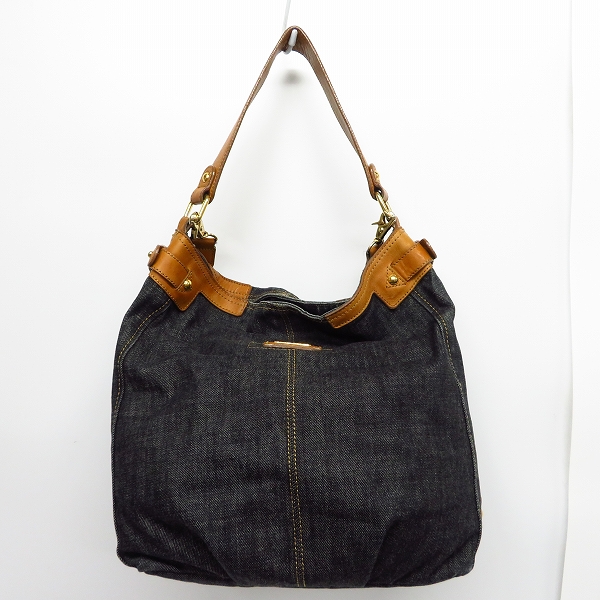 実際に弊社で買取させて頂いたBURBERRY BLUE LABEL/バーバリーブルーレーベル 三陽商会 デニム地 2WAY ショルダーバッグ