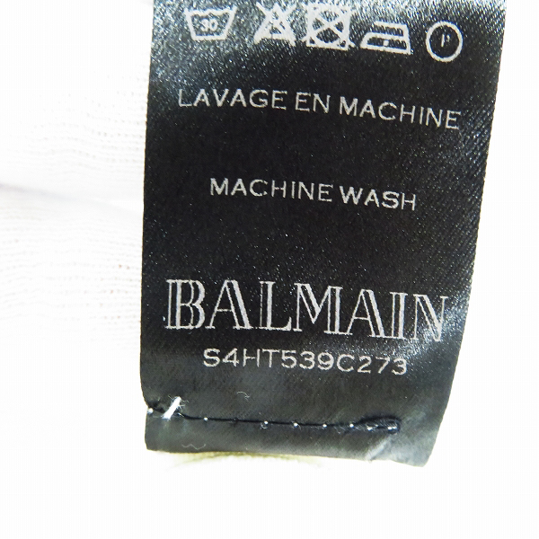 実際に弊社で買取させて頂いたBALMAIN/バルマン 裾ボタンジョッパーズデニムパンツ ホワイト S4HT539C273 29の画像 6枚目
