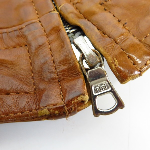 実際に弊社で買取させて頂いたBACKLASH/バックラッシュ 牛革/ドイツカーフ製品染め シングルライダースジャケット 1221-01/Mの画像 8枚目