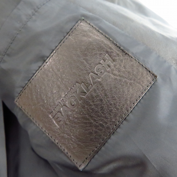 実際に弊社で買取させて頂いたBACKLASH/バックラッシュ カンガルーレザー ダウンジャケット 1363-02 Size：XSの画像 3枚目