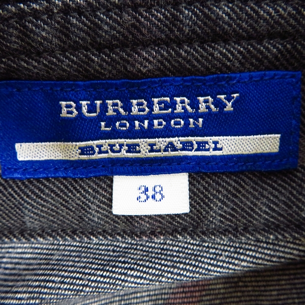 実際に弊社で買取させて頂いたBURBERRY BLUE LABEL/バーバリーブルーレーベル リボン付き チェックシャツ 38の画像 2枚目