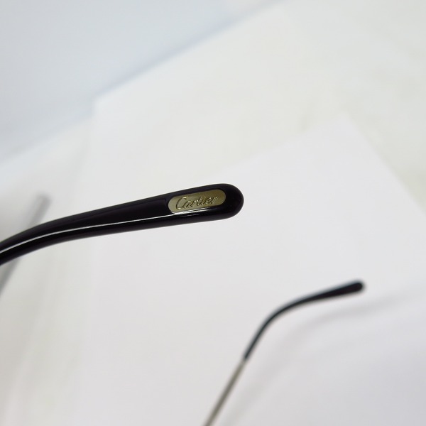 実際に弊社で買取させて頂いたCartier/カルティエ フチ無し/ツーポイント メガネフレーム/アイウェア フランス製の画像 6枚目