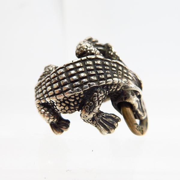 実際に弊社で買取させて頂いたBILL WALL LEATHER/ビルウォールレザー BWL LG ALLIGATOR/ラージ アリゲーター リング 20号の画像 1枚目