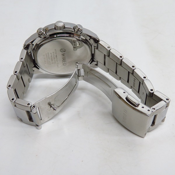 実際に弊社で買取させて頂いたSEIKO/セイコー WIRED/ワイアード ソーラー クロノグラフ 腕時計/ウォッチ V176-0AB0の画像 2枚目
