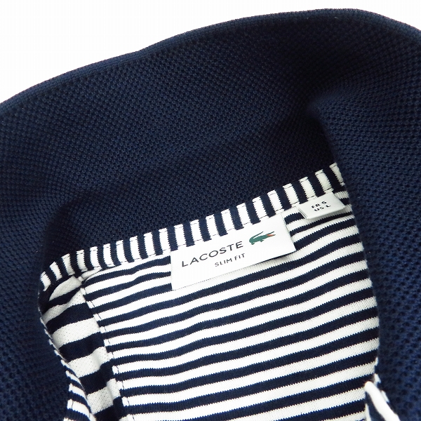 実際に弊社で買取させて頂いたLACOSTE/ラコステ ボーダー柄 ロゴ刺繍半袖ポロシャツ 5の画像 5枚目