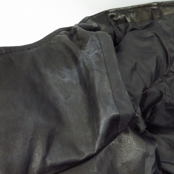 実際に弊社で買取させて頂いたBACKLASH/バックラッシュ カンガルーレザー ダウンジャケット 1363-02 Size：XSの画像 5枚目