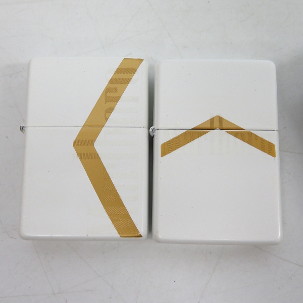 【ドリーム 2セット】Marlboro ミディアム ザ・ジッポー・コレクション！ ZIPPO/ジッポー Marlboro/マルボロ 白ゴールド 2012年製/2014年
