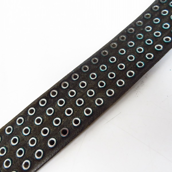 実際に弊社で買取させて頂いたHTC/エイチティーシー ナロースタッズ レザーベルト 85/34の画像 5枚目