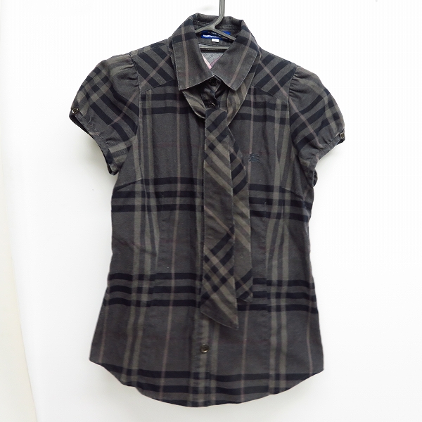実際に弊社で買取させて頂いたBURBERRY BLUE LABEL/バーバリーブルーレーベル リボン付き チェックシャツ 38