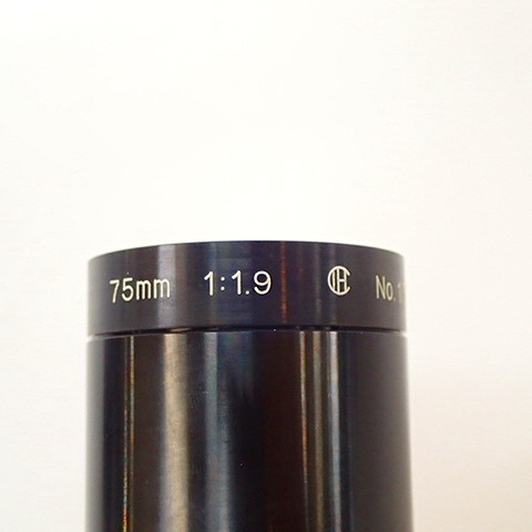 実際に弊社で買取させて頂いた【動作未確認】COSMICAR/コズミカ TELEVISION LENS 75mm 1:1.9 テレビションレンズ 単焦点レンズ シネカメラ の画像 2枚目