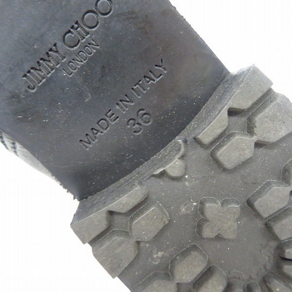 実際に弊社で買取させて頂いたJIMMY CHOO/ジミーチュウ エンジニアブーツ ブラック/36の画像 5枚目