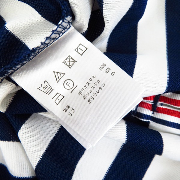 実際に弊社で買取させて頂いた【未使用】FILA/フィラ ゴルフ ワッペン&刺しゅう付き 半袖ボーダーポロシャツ 速乾・UVカット LLの画像 3枚目