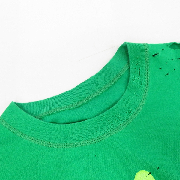 実際に弊社で買取させて頂いた【JPタグ】Lucien pellat-finet/ルシアンペラフィネ プリント ダメージ加工 カットソー/Tシャツ Size：Sの画像 5枚目