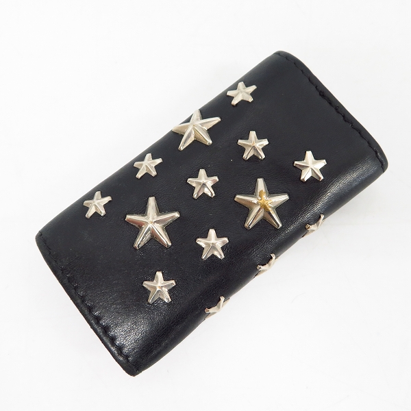 実際に弊社で買取させて頂いたJIMMY CHOO/ジミーチュウ スタースタッズ レザーキーケースの画像 1枚目
