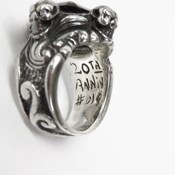 実際に弊社で買取させて頂いたBWL/ビルウォールレザー スカルスペシャルストーンエディション シルバーリング 12号の画像 6枚目