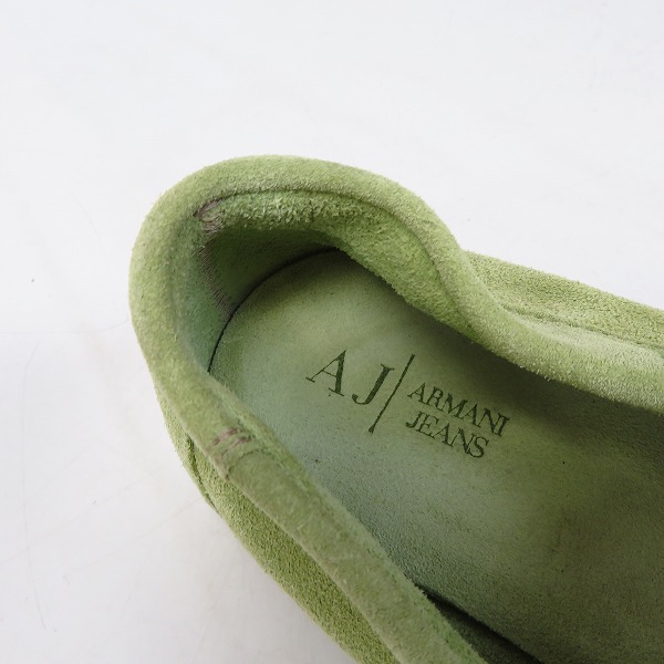 実際に弊社で買取させて頂いたARMANI JEANS/アルマーニジーンズ モカシン イーグルプレート スウェードレザー デッキシューズ/42の画像 4枚目