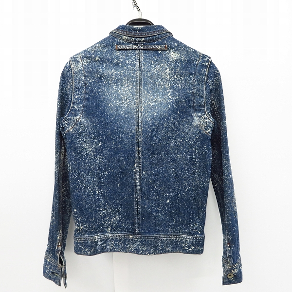 実際に弊社で買取させて頂いたFACTOTUM/ファクトタム コットン レザーパッチ デニムジャケット/44の画像 1枚目
