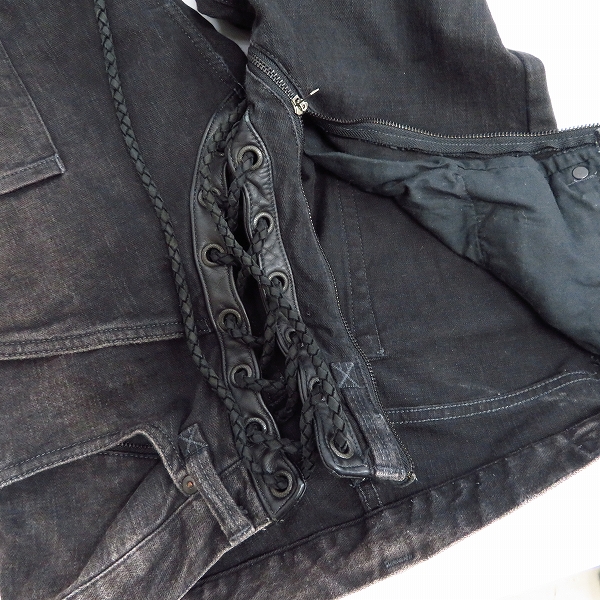 実際に弊社で買取させて頂いたIF SIX WAS NINE/イフシックスワズナイン レースアップデニムパンツ SBCM-9 009F/31の画像 2枚目