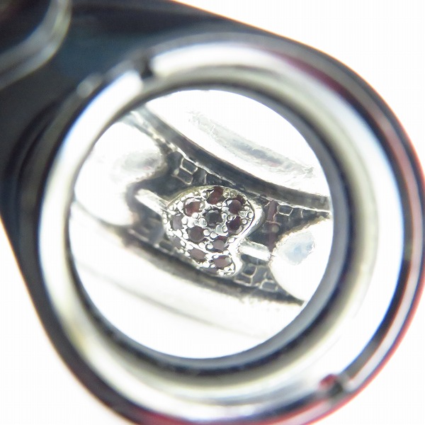 実際に弊社で買取させて頂いた【ギャラ付き】LEATHERS AND TREASURES/レザーズアンドトレジャーズ リング REVOLVING HEARTS GARNET PAVE/12.5号の画像 5枚目
