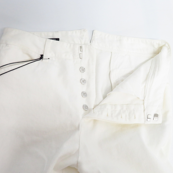 実際に弊社で買取させて頂いたBALMAIN/バルマン 裾ボタンジョッパーズデニムパンツ ホワイト S4HT539C273 29の画像 2枚目