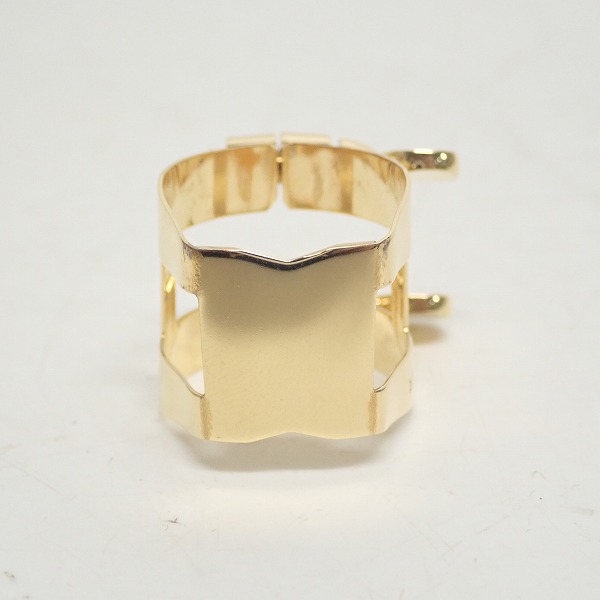 実際に弊社で買取させて頂いた【美品】Wood stone/ウッドストーン ソプラノサックス SELMER/セルマー ラバーマウスピース用 リガチャー ゴールドの画像 1枚目