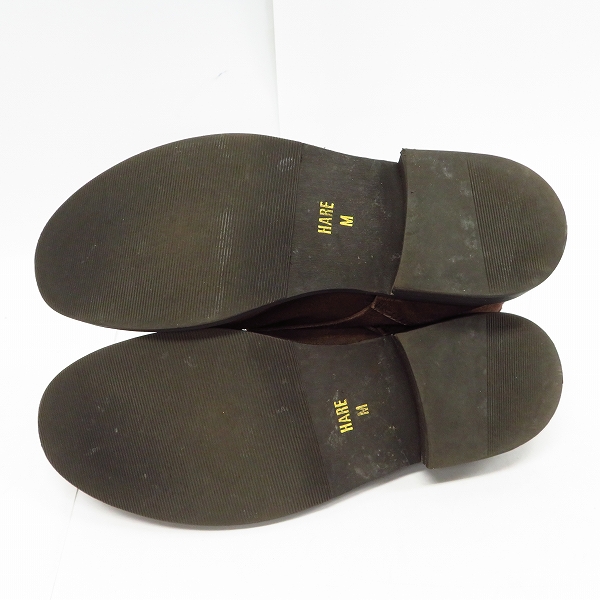 実際に弊社で買取させて頂いたHARE/ハレ 6ホールスエードレザーブーツ ブラウン系 Mの画像 2枚目