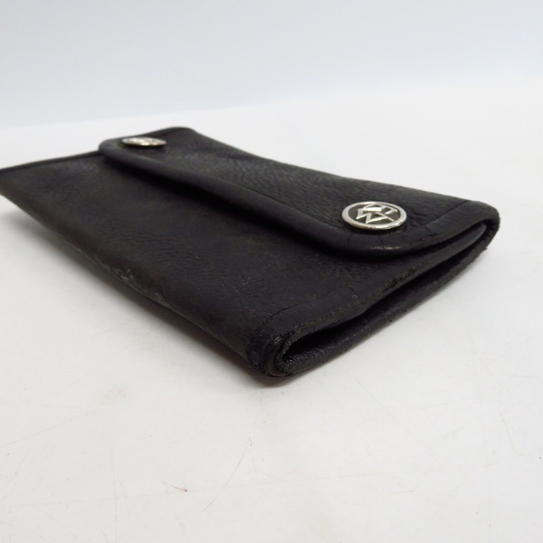 実際に弊社で買取させて頂いたTRAVIS WALKER/トラヴィスワーカー スカルパッチ 3つ折り レザーウォレット/財布の画像 2枚目