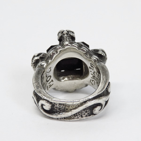 実際に弊社で買取させて頂いたBWL/ビルウォールレザー スカルスペシャルストーンエディション シルバーリング 12号の画像 3枚目