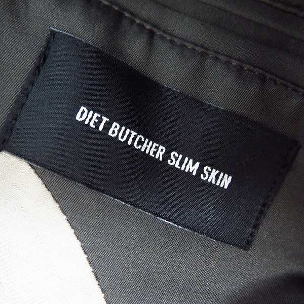 実際に弊社で買取させて頂いたDIET BUTCHER SLIM SKIN/ダイエットブッチャースリムスキン テーラードジャケット 刺繍 素材切替/1の画像 2枚目