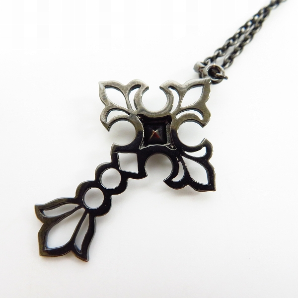 実際に弊社で買取させて頂いたLoree Rodkin/ローリーロドキン カットアウトクロスネックレス ブラックコーティングの画像 1枚目