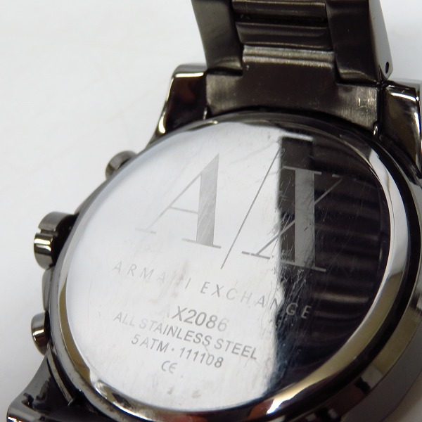 実際に弊社で買取させて頂いたARMANI EXCHANGE/アルマーニエクスチェンジ クロノグラフ AX2086【動作未確認】の画像 3枚目