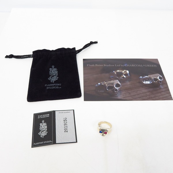 実際に弊社で買取させて頂いた【ギャラ付】FLASH POINT/フラッシュポイント ジムスカル リング 14号 の画像 8枚目