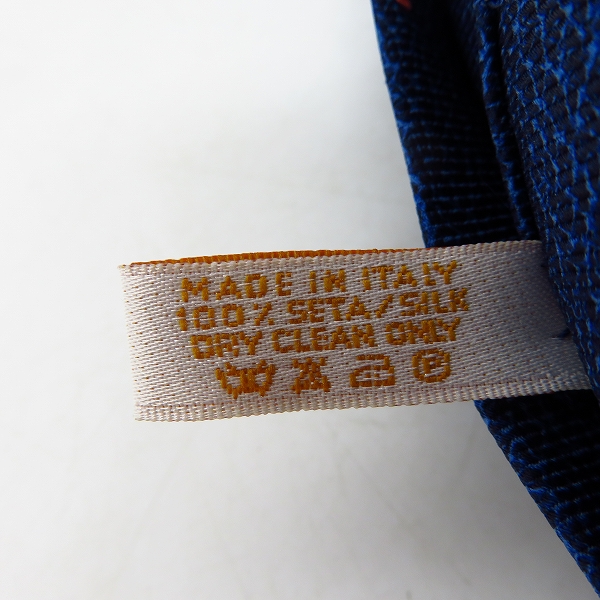 実際に弊社で買取させて頂いた【未使用】BVLGARI/ブルガリ シルク 100％ ネクタイ ネイビー系の画像 3枚目