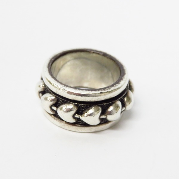 実際に弊社で買取させて頂いた【ギャラ付き】LEATHERS AND TREASURES/レザーズアンドトレジャーズ リング REVOLVING HEARTS GARNET PAVE/12.5号の画像 2枚目