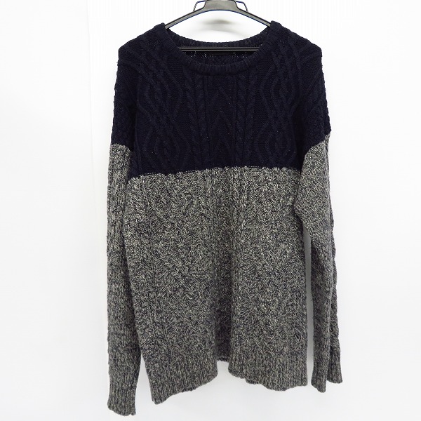 実際に弊社で買取させて頂いたHARE/ハレ ケーブル編み/2トーン ニットセーター M