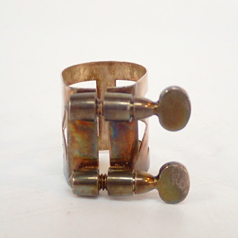 実際に弊社で買取させて頂いた【詳細不明】SELMER/セルマー サックス用 メタルマウスピース用 リガチャー 2個セットの画像 2枚目