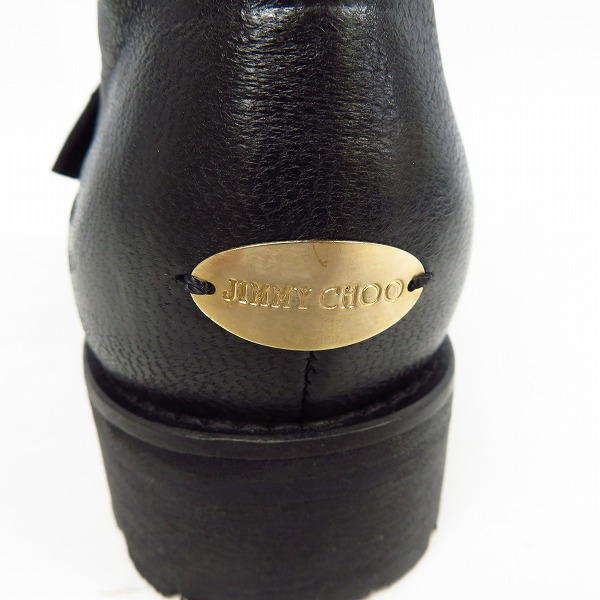 実際に弊社で買取させて頂いたJIMMY CHOO/ジミーチュウ エンジニアブーツ ブラック/36の画像 6枚目