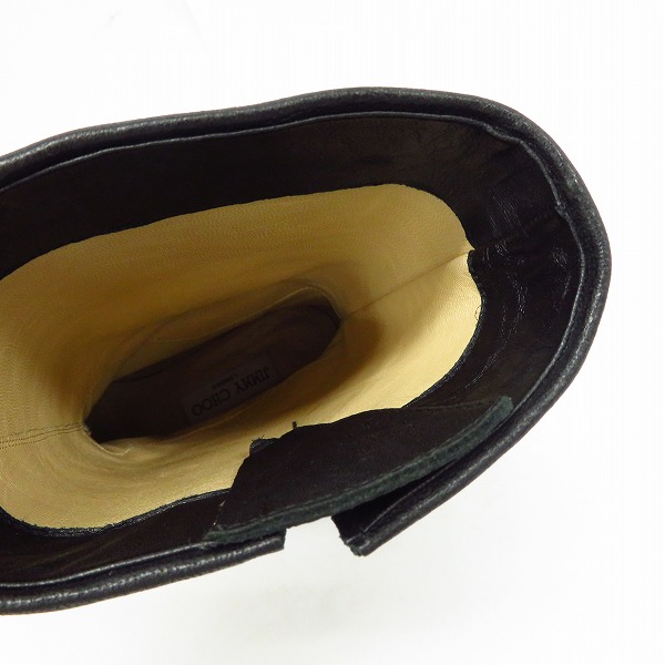 実際に弊社で買取させて頂いたJIMMY CHOO/ジミーチュウ エンジニアブーツ ブラック/36の画像 4枚目