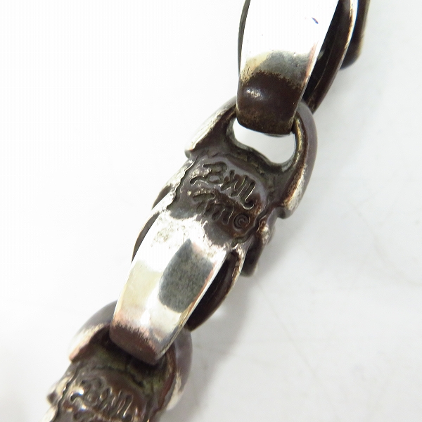 実際に弊社で買取させて頂いたBILL WALL LEATHER/ビルウォールレザー BWL オールグッドラックスカル リンク ブレスレットの画像 6枚目