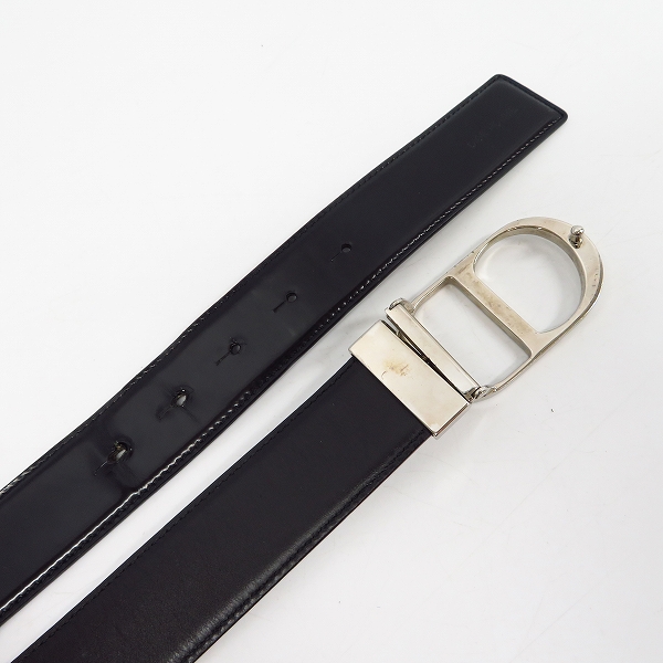 実際に弊社で買取させて頂いたDior Homme/ディオールオム CDバックル パテントレザーベルト リバーシブル ブラックの画像 1枚目