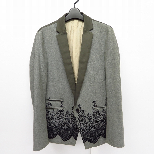 実際に弊社で買取させて頂いたDIET BUTCHER SLIM SKIN/ダイエットブッチャースリムスキン テーラードジャケット 刺繍 素材切替/1