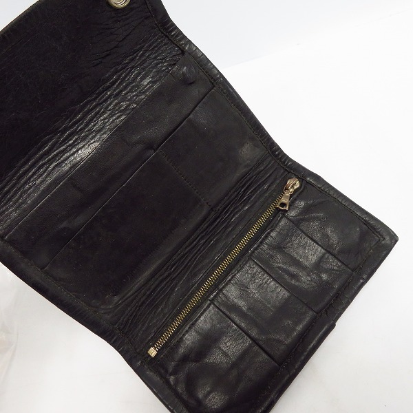 実際に弊社で買取させて頂いたTRAVIS WALKER/トラヴィスワーカー スカルパッチ 3つ折り レザーウォレット/財布の画像 3枚目