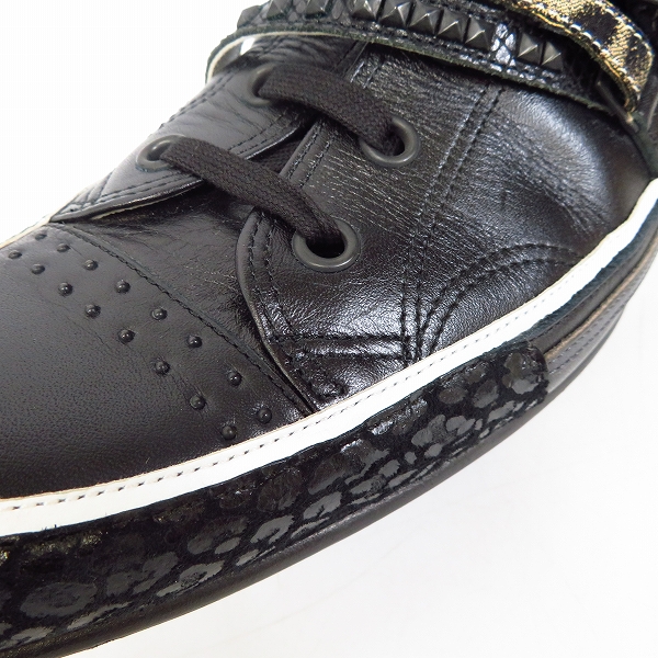実際に弊社で買取させて頂いたHIROMU TAKAHARA/ヒロムタカハラ スタッズ/ベルトストラップ レザーローカットスニーカー 97110022/42の画像 7枚目